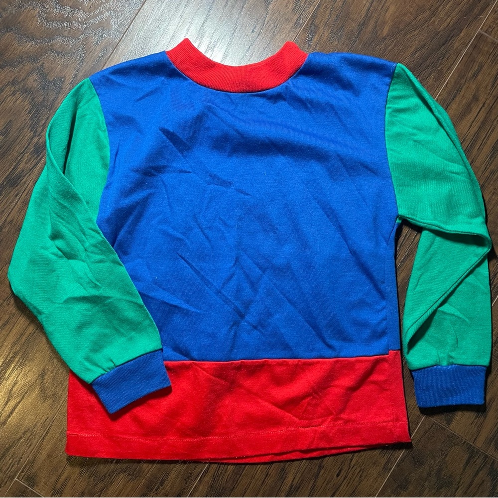 Vintage Healthtex Color Block Long Sleeve Shirt